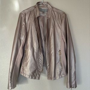 MARC New York Pink Leather Jacket, Size L